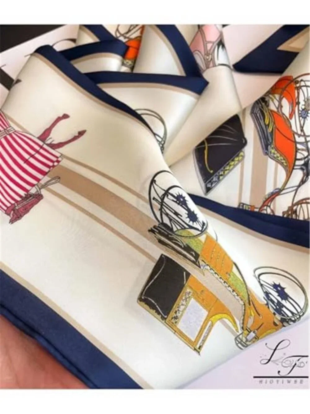 Silk-Like Skinny Scarf 59